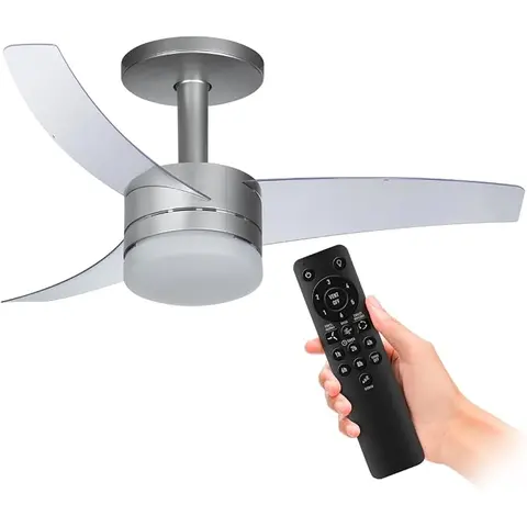 Ventilador de Teto Arno Ultimate Bivolt Prata VX15, 150W, Controle Remoto, 6 Velocidades, 4 Funções e Iluminação para 2 Lâmpadas