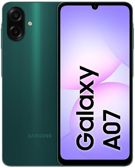 Celular Samsung Galaxy A07 128GB, 4GB, Câm. 50MP, Tela 6.7"- Verde