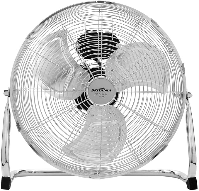 Britânia C50, Circulador de Ar, Metálico - Inox, 220 V Oscilante