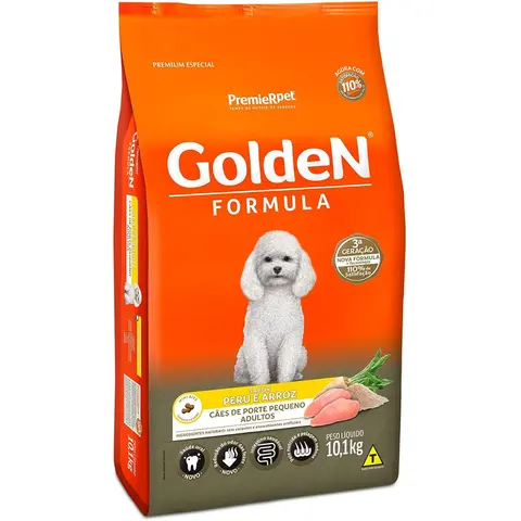 Ração para Cães Adultos de Pequeno Porte Premier Pet Golden, 10,1kg