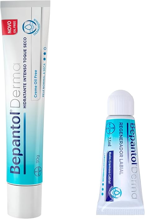 Bepantol Derma Kit Hidratante Intenso Toque Seco 30g e Regenerador Labial Diário 7,5ml