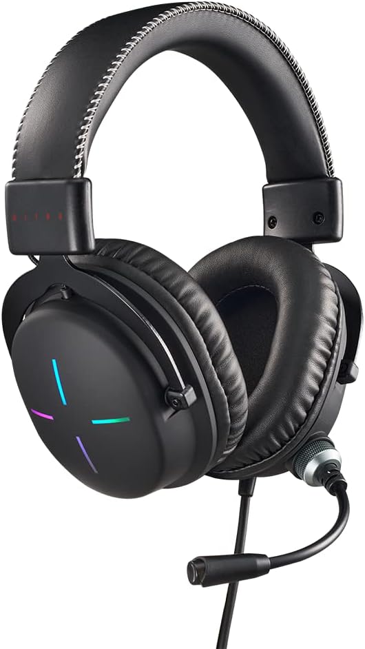 Acer Nitro Gaming Headset II: Drivers de 50 mm | Microfone omnidirecional retrátil com cancelamento de ruído com controles no cabo | Design Over-War com luzes RGB