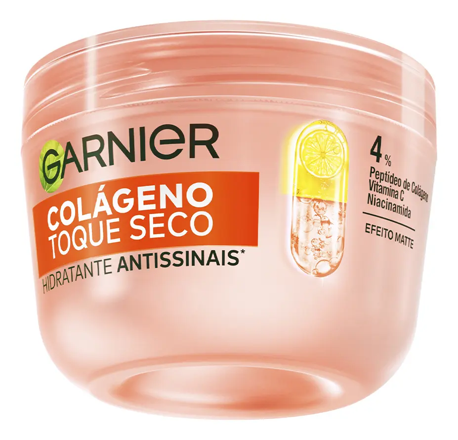 Hidratante Facial Antissinais com Colágeno, Niacinamida e Vitamina C, Aumenta a Firmeza e Elasticidade da Pele, 48h de Hidratação, Garnier, 85g