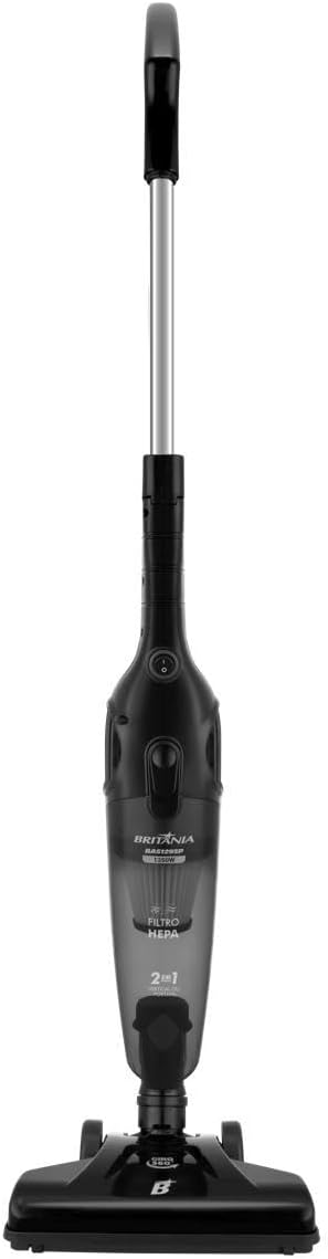 Britânia Britania Aspirador de Pó 2 em 1 Vertical, Preto, Filtro HEPA, Pisos e Carpetes, Elétrico, 220V, 1L, 1.43kg