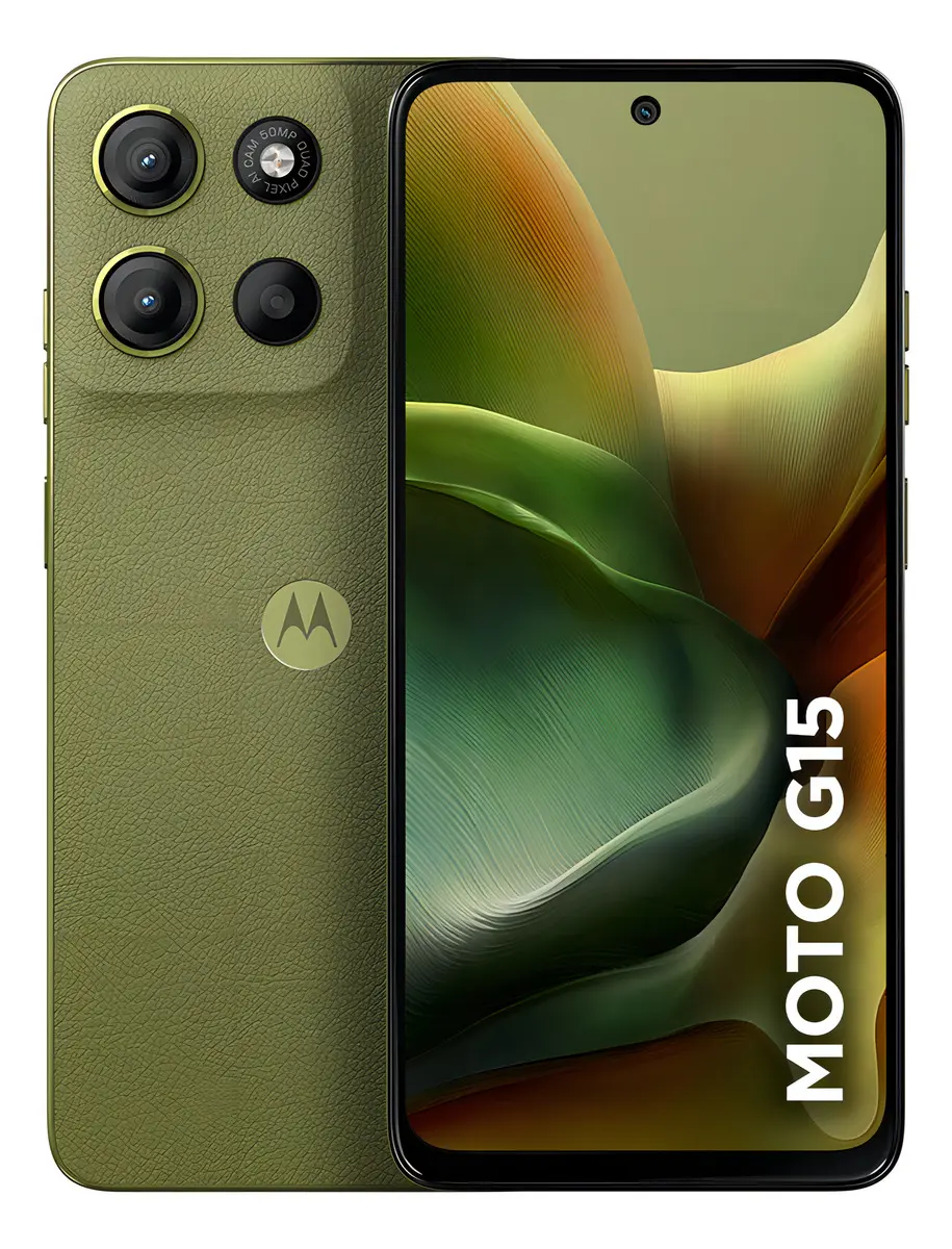 Smartphone Motorola Moto G15 256gb 4GB RAM + 8GB RAM Boost Camera 50mp Verde