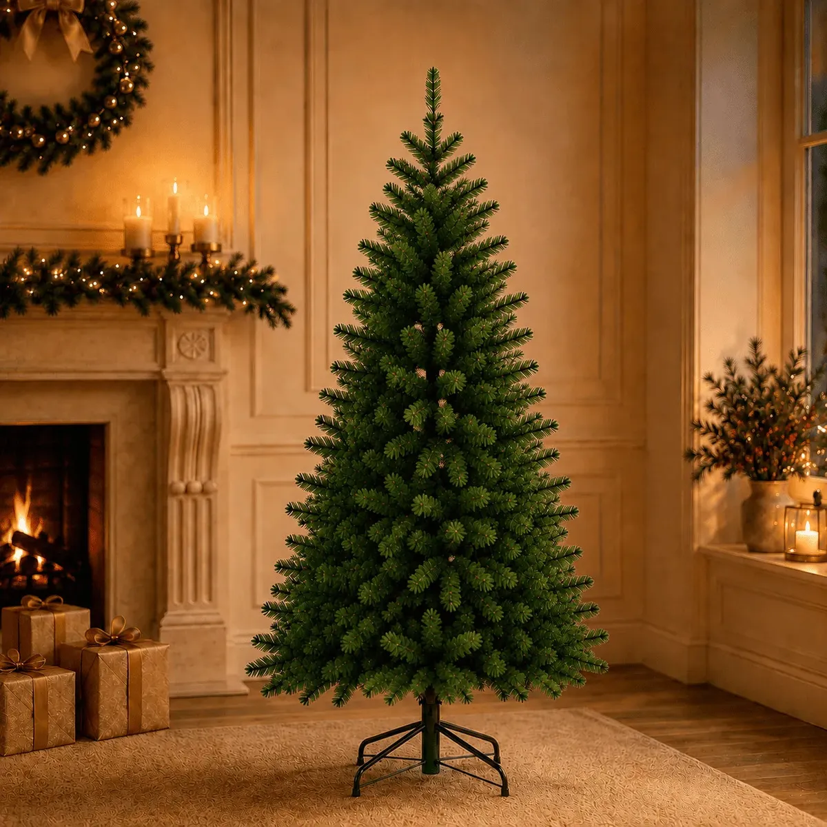 Árvore De Natal Pinheiro Verde 1,20 Metros 300 Galhos Luxo Cheia DEKASA