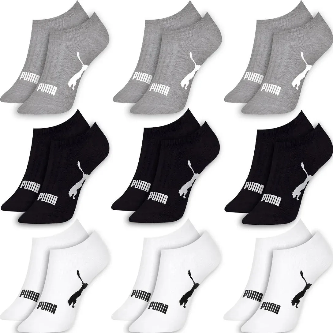 Kit 9 Pares Meias Puma Algodão Sapatilha Invisível Original