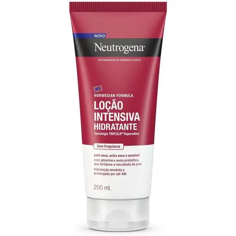 Hidratante Corporal Neutrogena Norwegian Intensivo, Sem Perfume, 200ml