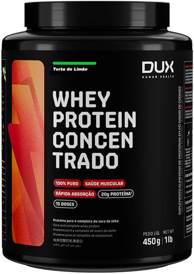 Dux - Whey Protein Concentrado - 450g - Torta de Limão