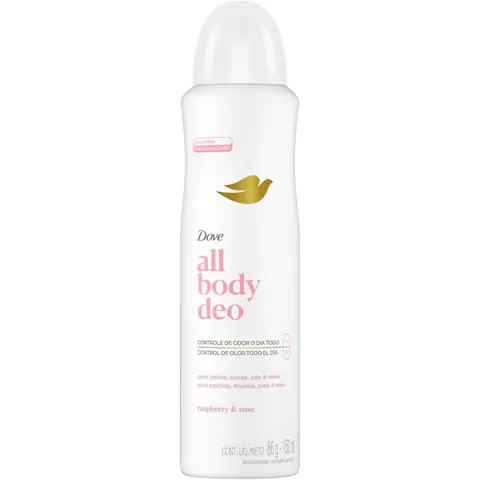 Desodorante Corporal Aerossol Dove, Framboesa e Rosa, 150ml