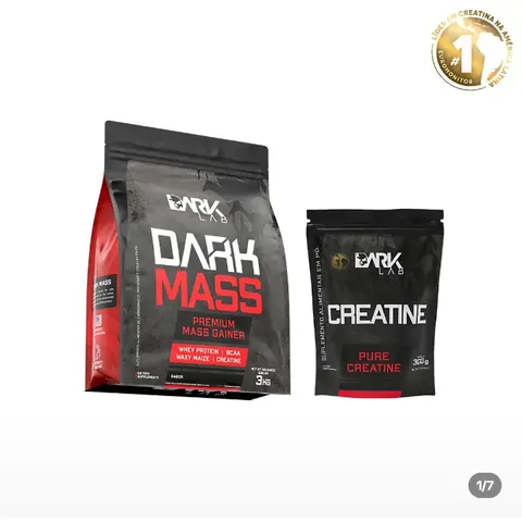 Kit Dark Mass Hipercalórico 3kg + Creatina 300g Refil - Dark Lab