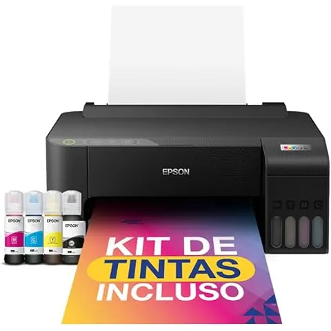 Impressora Epson EcoTank L1250 - Tanque de Tinta Colorida, Wi-Fi Direct, Comando de voz, Bivolt, Cor: Preto