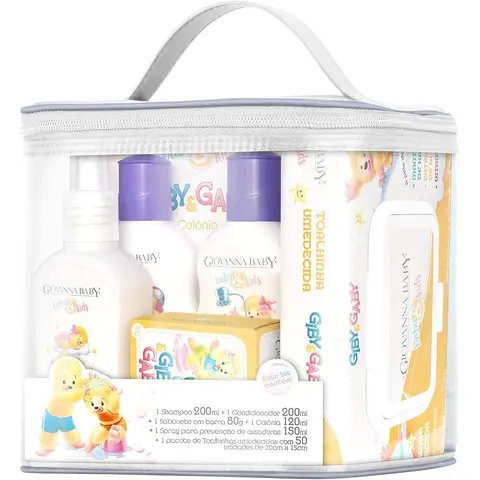 Kit Giby Gaby Shampoo 200ml Condicionador 200ml Sabonete 80g Colônia