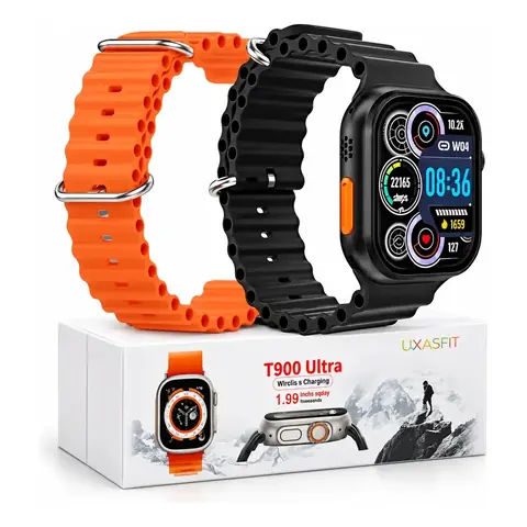 Relogio Inteligente Smartwatch T900 S10 Ultra Pro longa bateria Treino Smartwatch 49mm Bluetooth Chamadas Notificações Saúde