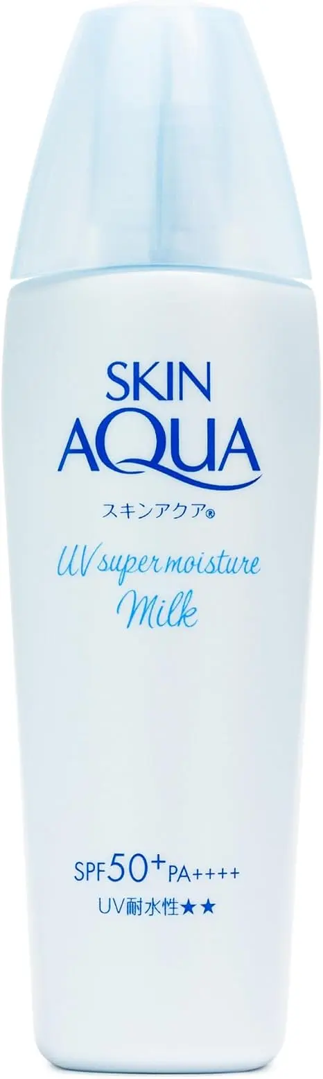 Skin Aqua Protetor Solar Facial Super Moisture Milk FPS50 40g, FPS 50 UVA/UVB, Ácido Hialurônico, Sem Cor