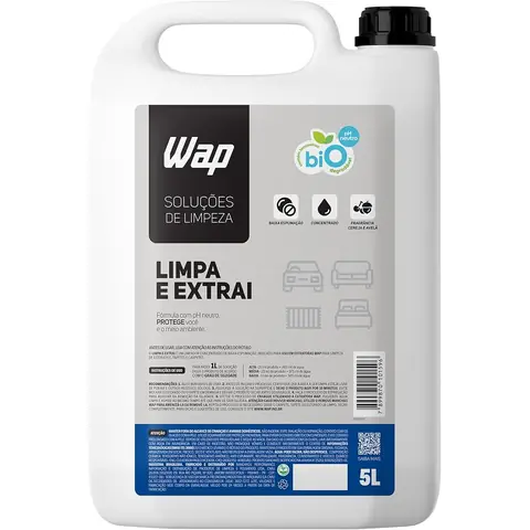 Detergente Limpador para Extratoras Concentrado WAP Limpa e Extrai 5 Litros