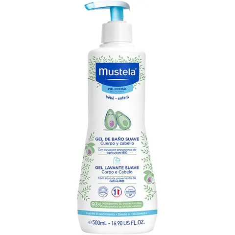 Mustela Gel Lavante Suave 500ml Sabonete Líquido Corpo e Cabelo Infantil