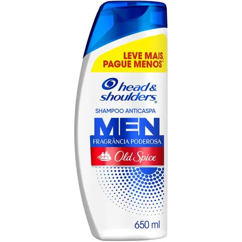 Head & Shoulders Shampoo Anticaspa Fragrância Poderosa Old Spice 650 ml