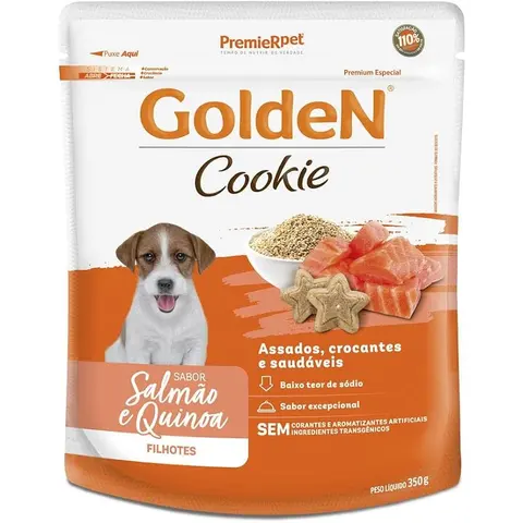 Golden Cookie Cães Filhotes Salmão & Quinoa 350g