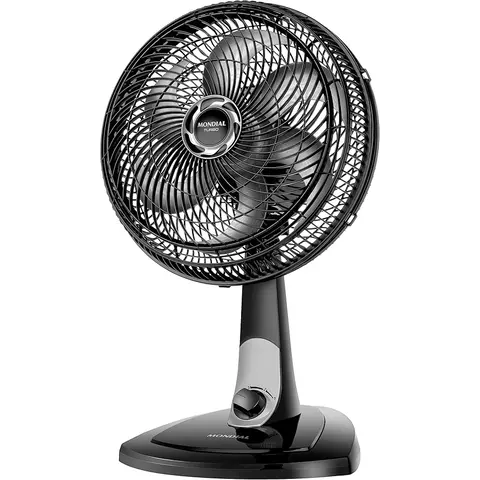 MONDIAL Ventilador de Mesa 30cm Turbo, Preto/Prata, 60W, 220V - VT-30-NB