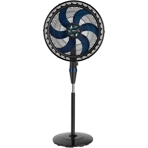 Ventilador de Coluna Arno Xtreme Force Breeze 50cm VB52, 126W, 6 Pás, 3 Velocidades, Oscilação 80º, Power Zone, Modo Sono Tranquilo, Altura Ajustável de até 1,5m, 220V